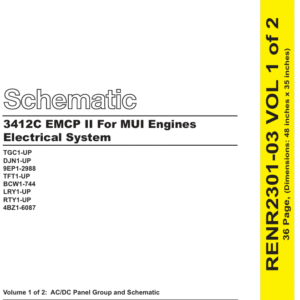 Diagrama Eléctrico Caterpillar 3412C EMCP II MUI - RENR2301-03 (Vol. 1)