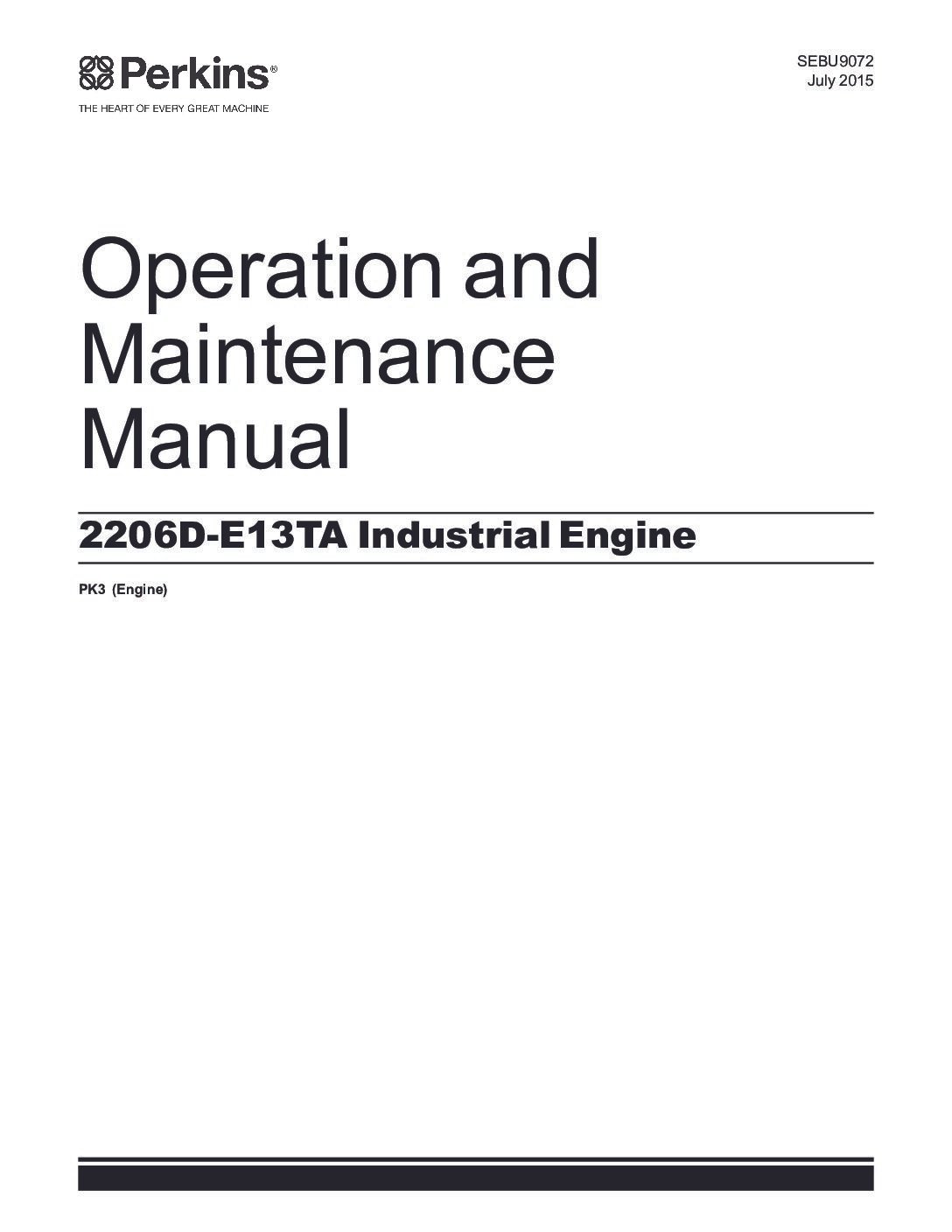 Operation and  Maintenance Manual - 2206D-E13TA IndustrialEngine
