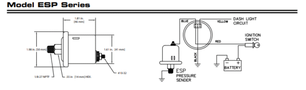 Murphy ESP-100 - Sensor de Presión de Aceite - 1/8"-27 NPT - Image 3