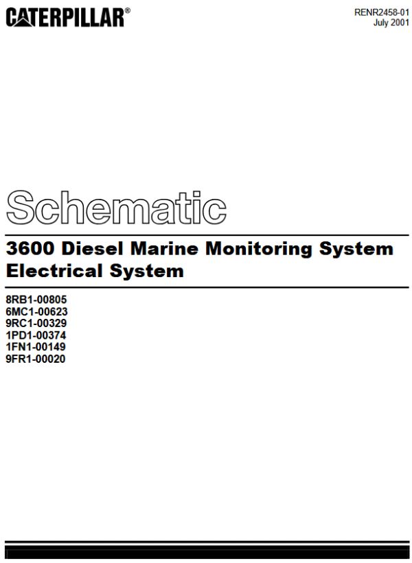 Caterpillar 3600 Diesel Marine Monitoring System (MECP) – Panel de Control y Monitoreo Eléctrico