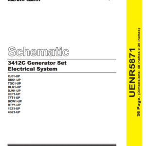 Esquema eléctrico Caterpillar 3412C (UENR5871) para generador – EMCP 4.2
