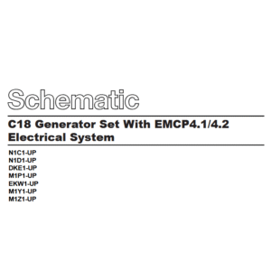 Esquema Eléctrico Caterpillar C18 con EMCP 4.1/4.2 – UENR3165-01 (PDF)