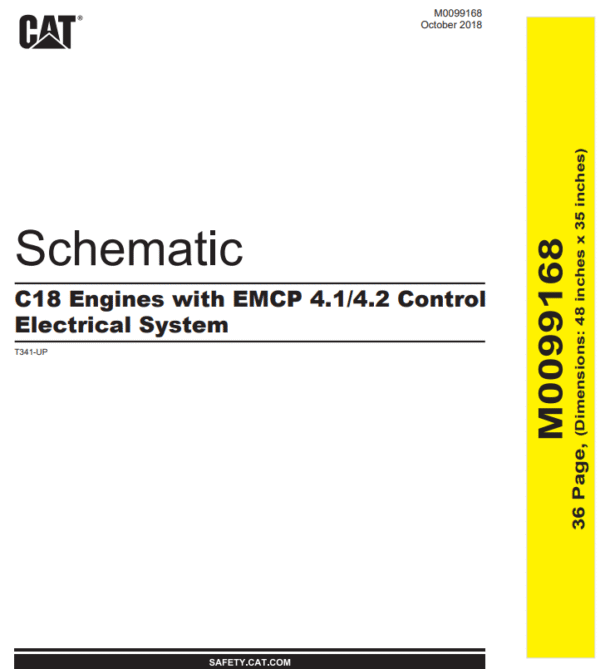 Esquema Eléctrico CAT C18 con Control EMCP 4.1/4.2